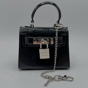 NWT Kendall + Kylie Mini Black Bag With Lock And Key